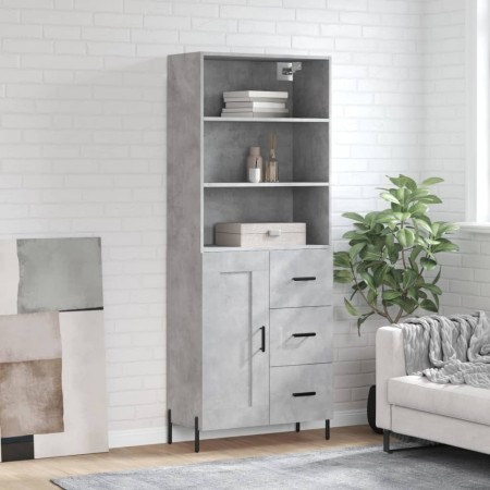 Hohes Sideboard Sperrholz grauer Beton 69,5x34x180 cm von vidaXL, Sideboards - Ref: Foro24-3190033, Preis: 151,07 €, Rabatt: %