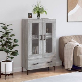 Aparador alto madera de ingeniería gris Sonoma 69,5x31x115 cm Aparador alto madera de ingeniería gris Sonoma 69,5x31x115 cm