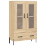 Aparador alto madera de ingeniería roble Sonoma 69,5x31x115 cm