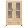 Aparador alto madera de ingeniería roble Sonoma 69,5x31x115 cm