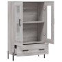 Aparador alto madera de ingeniería gris Sonoma 69,5x31x115 cm en Aparadores | Comprar online en Foro24