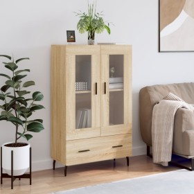 Aparador alto madera de ingeniería roble Sonoma 69,5x31x115 cm Aparador alto madera de ingeniería roble Sonoma 69,5x31x115 cm