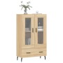 Aparador alto madera de ingeniería roble Sonoma 69,5x31x115 cm