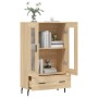 Aparador alto madera de ingeniería roble Sonoma 69,5x31x115 cm