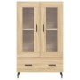 Aparador alto madera de ingeniería roble Sonoma 69,5x31x115 cm