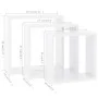 Estantes cubo de pared 3 unidades MDF blanco de vidaXL, Estantes y estanterías - Ref: Foro24-323949, Precio: 30,56 €, Descuen...