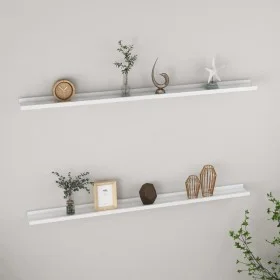 Wall shelves 2 units glossy white 115x9x3 cm by vidaXL, Shelves and shelves - Ref: Foro24-326652, Price: 30,30 €, Discount: %