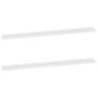 Wall shelves 2 units glossy white 115x9x3 cm by vidaXL, Shelves and shelves - Ref: Foro24-326652, Price: 30,86 €, Discount: %
