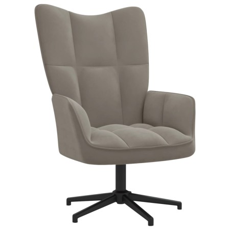 Hellgrauer Relaxsessel aus Samt von vidaXL, Sessel - Ref: Foro24-328095, Preis: 124,11 €, Rabatt: %