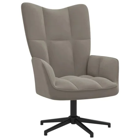 Light gray velvet recliner by vidaXL, Armchairs - Ref: Foro24-328095, Price: 121,97 €, Discount: %