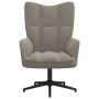 Hellgrauer Relaxsessel aus Samt von vidaXL, Sessel - Ref: Foro24-328095, Preis: 124,11 €, Rabatt: %
