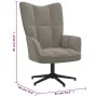 Light gray velvet recliner by vidaXL, Armchairs - Ref: Foro24-328095, Price: 121,97 €, Discount: %