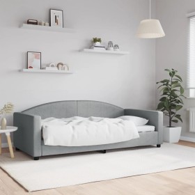 Light gray fabric sofa bed 90x190 cm by vidaXL, Beds and slatted bases - Ref: Foro24-354121, Price: 181,35 €, Discount: %