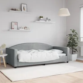 Light gray fabric sofa bed 90x190 cm by vidaXL, Beds and slatted bases - Ref: Foro24-354121, Price: 178,68 €, Discount: %
