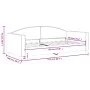 Hellgraues Schlafsofa aus Stoff, 90 x 190 cm von vidaXL, Betten und Lattenroste - Ref: Foro24-354121, Preis: 178,63 €, Rabatt: %