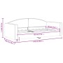 Sofá cama tela gris claro 90x190 cm de vidaXL, Camas y somieres - Ref: Foro24-354121, Precio: 182,71 €
