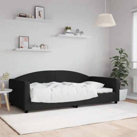 Schlafsofa aus schwarzem Stoff, 100 x 200 cm von vidaXL, Betten und Lattenroste - Ref: Foro24-354118, Preis: 194,96 €, Rabatt: %