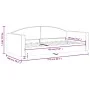 Sofá cama tela negro 90x190 cm de vidaXL, Camas y somieres - Ref: Foro24-354123, Precio: 183,41 €, Descuento: %
