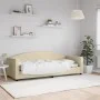 Sofá cama tela color crema 80x200 cm de vidaXL, Camas y somieres - Ref: Foro24-354110, Precio: 183,36 €, Descuento: %