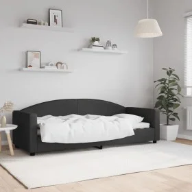 Black fabric sofa bed 80x200 cm by vidaXL, Beds and slatted bases - Ref: Foro24-354108, Price: 182,37 €, Discount: %
