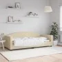 Sofá cama tela color crema 90x200 cm de vidaXL, Camas y somieres - Ref: Foro24-354115, Precio: 185,94 €, Descuento: %