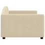 Cream fabric sofa bed 90x200 cm by vidaXL, Beds and slatted bases - Ref: Foro24-354115, Price: 185,98 €, Discount: %