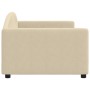 Sofá cama tela color crema 90x200 cm de vidaXL, Camas y somieres - Ref: Foro24-354115, Precio: 188,66 €, Descuento: %