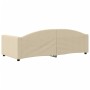 Cream fabric sofa bed 90x200 cm by vidaXL, Beds and slatted bases - Ref: Foro24-354115, Price: 188,66 €, Discount: %