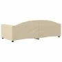 Cream fabric sofa bed 90x200 cm by vidaXL, Beds and slatted bases - Ref: Foro24-354115, Price: 185,98 €, Discount: %