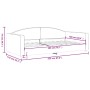 Hellgraues Schlafsofa aus Stoff, 100 x 200 cm von vidaXL, Betten und Lattenroste - Ref: Foro24-354116, Preis: 197,56 €, Rabat...