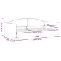 Sofá cama tela gris claro 100x200 cm de vidaXL, Camas y somieres - Ref: Foro24-354116, Precio: 194,60 €, Descuento: %