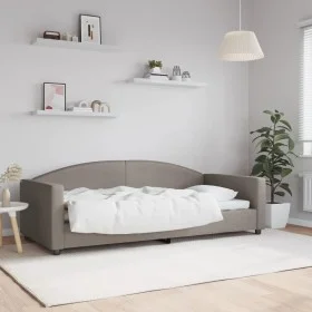 Taupe gray fabric sofa bed 90x200 cm by vidaXL, Beds and slatted bases - Ref: Foro24-354114, Price: 188,49 €, Discount: %