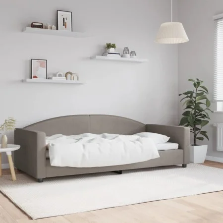Sofá cama tela gris taupe 90x200 cm de vidaXL, Camas y somieres - Ref: Foro24-354114, Precio: 186,88 €, Descuento: %