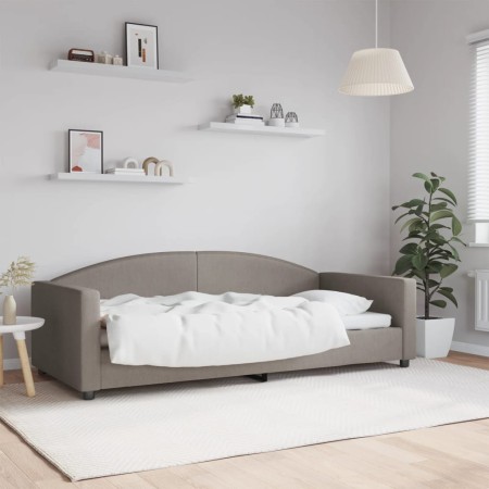 Sofá cama tela gris taupe 90x200 cm de vidaXL, Camas y somieres - Ref: Foro24-354114, Precio: 190,05 €, Descuento: %