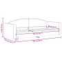Sofá cama tela gris claro 80x200 cm de vidaXL, Camas y somieres - Ref: Foro24-354106, Precio: 185,18 €, Descuento: %