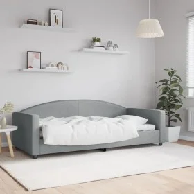 Light gray fabric sofa bed 90x200 cm by vidaXL, Beds and slatted bases - Ref: Foro24-354111, Price: 185,18 €, Discount: %