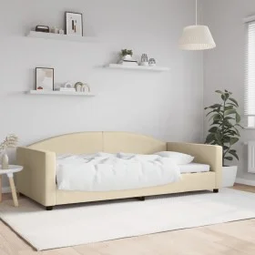 Schlafsofa aus cremefarbenem Stoff, 100 x 200 cm von vidaXL, Betten und Lattenroste - Ref: Foro24-354120, Preis: 197,91 €, Ra...