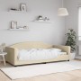 Sofá cama tela color crema 100x200 cm de vidaXL, Camas y somieres - Ref: Foro24-354120, Precio: 200,71 €
