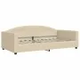 Cream fabric sofa bed 100x200 cm by vidaXL, Beds and slatted bases - Ref: Foro24-354120, Price: 197,91 €, Discount: %