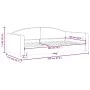 Cream fabric sofa bed 100x200 cm by vidaXL, Beds and slatted bases - Ref: Foro24-354120, Price: 197,91 €, Discount: %