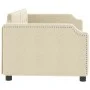Sofá cama tela color crema 80x200 cm de vidaXL, Camas y somieres - Ref: Foro24-354204, Precio: 188,19 €, Descuento: %