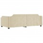 Cream fabric sofa bed 100x200 cm by vidaXL, Beds and slatted bases - Ref: Foro24-354214, Price: 204,67 €, Discount: %