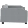 Light gray fabric sofa bed 100x200 cm by vidaXL, Beds and slatted bases - Ref: Foro24-354210, Price: 201,82 €, Discount: %