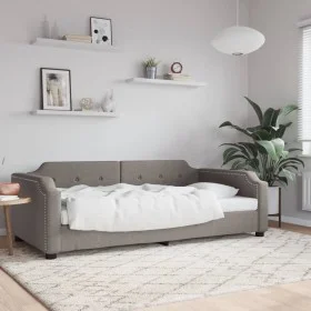 Taupe gray fabric sofa bed 90x200 cm by vidaXL, Beds and slatted bases - Ref: Foro24-354208, Price: 192,05 €, Discount: %