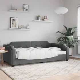 Sofá cama tela gris oscuro 80x200 cm de vidaXL, Camas y somieres - Ref: Foro24-354201, Precio: 187,39 €, Descuento: %