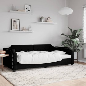 Schlafsofa aus schwarzem Stoff, 90 x 200 cm von vidaXL, Betten und Lattenroste - Ref: Foro24-354207, Preis: 195,73 €, Rabatt: %