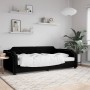 Sofá cama tela negro 100x200 cm de vidaXL, Camas y somieres - Ref: Foro24-354212, Precio: 204,22 €, Descuento: %