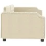 Sofá cama tela color crema 90x200 cm de vidaXL, Camas y somieres - Ref: Foro24-354209, Precio: 194,93 €, Descuento: %