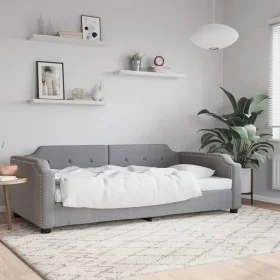 Light gray fabric sofa bed 80x200 cm by vidaXL, Beds and slatted bases - Ref: Foro24-354200, Price: 186,87 €, Discount: %