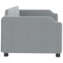 Sofá cama tela gris claro 80x200 cm